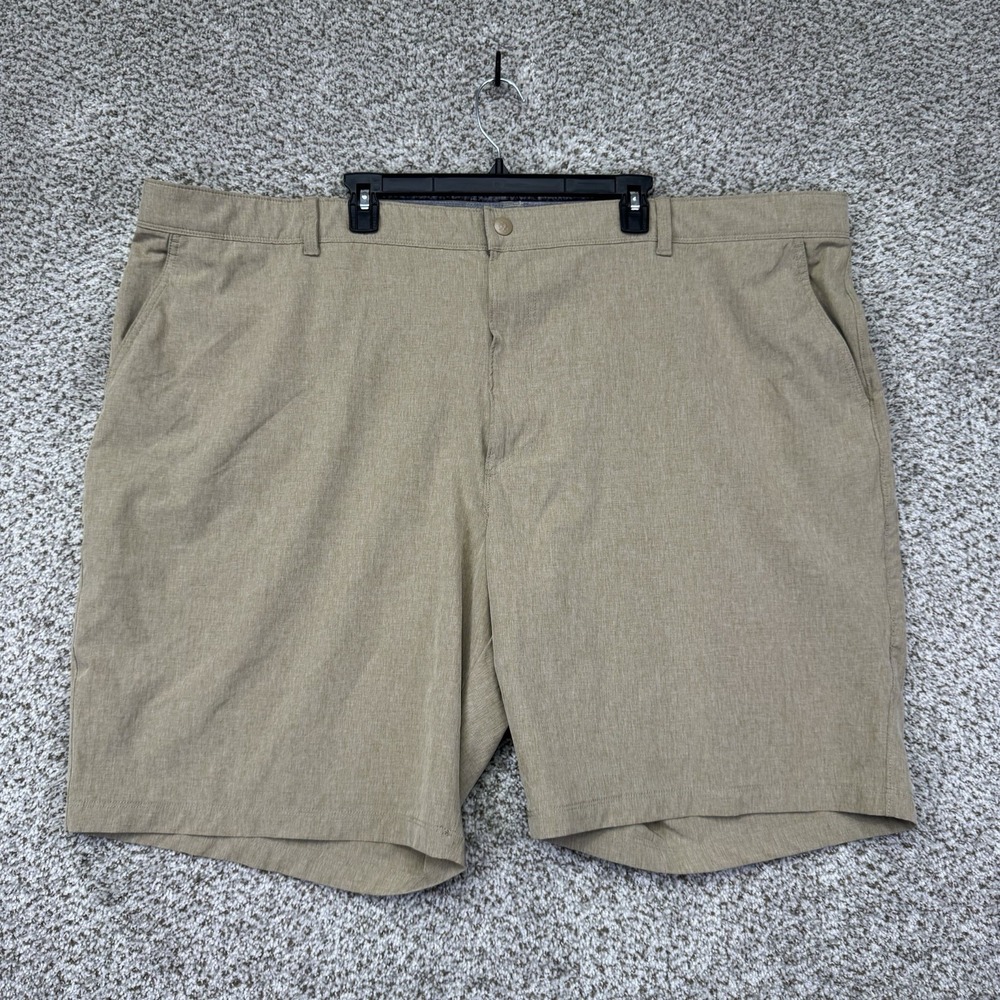 IZOD Saltwater Performance Shorts Men's Size 52‎ Lot Of 2 Gray Tan Stretch Golf - Picture 2 of 16